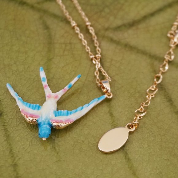 NWT  blue swallow necklace BILL SKINNER - Picture 10 of 12